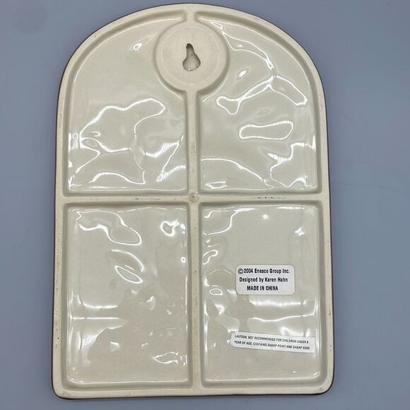 Vintage Enesco Ceramic Wall Plaque "create" Art Nouveau Style - Picture 5 of 7